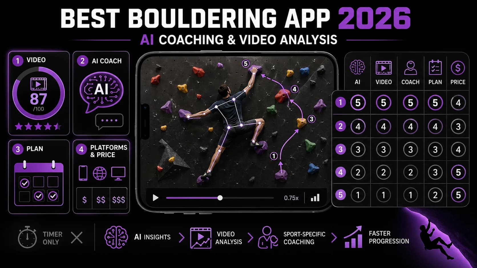Best Bouldering App 2026: AI Coaching and Video Analysis