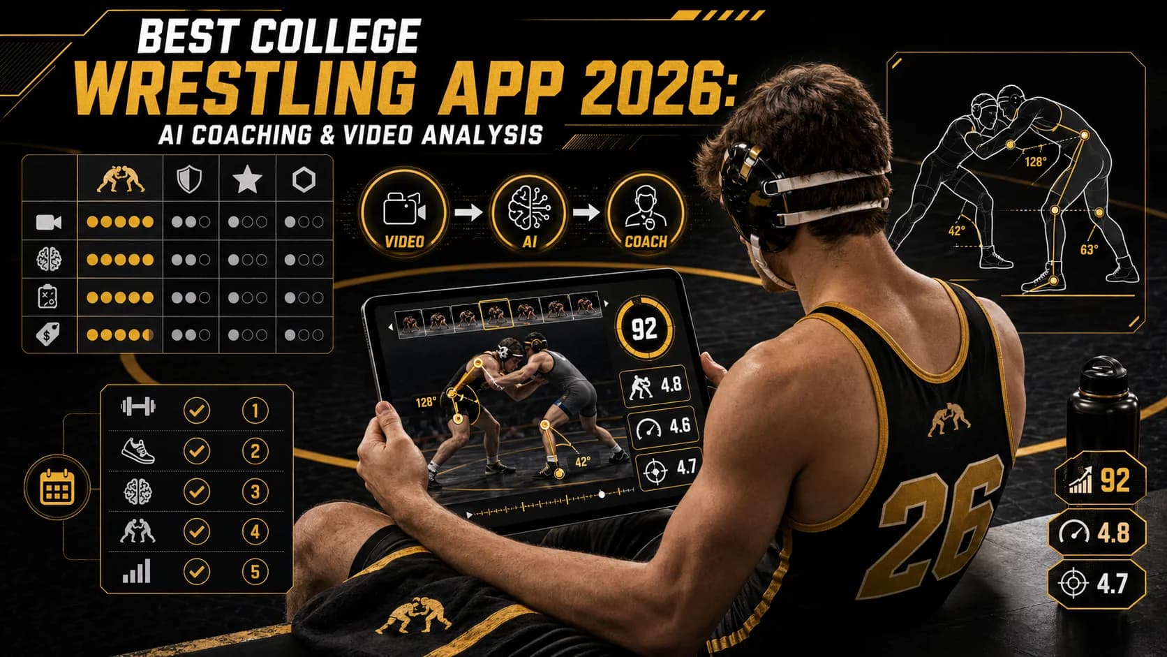 Best College Wrestling App 2026: AI Coaching & Video Analysis