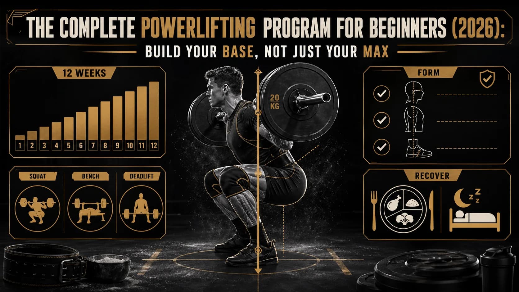 The Complete Powerlifting Program for Beginners (2026): Build Your Base, Not Just Your Max